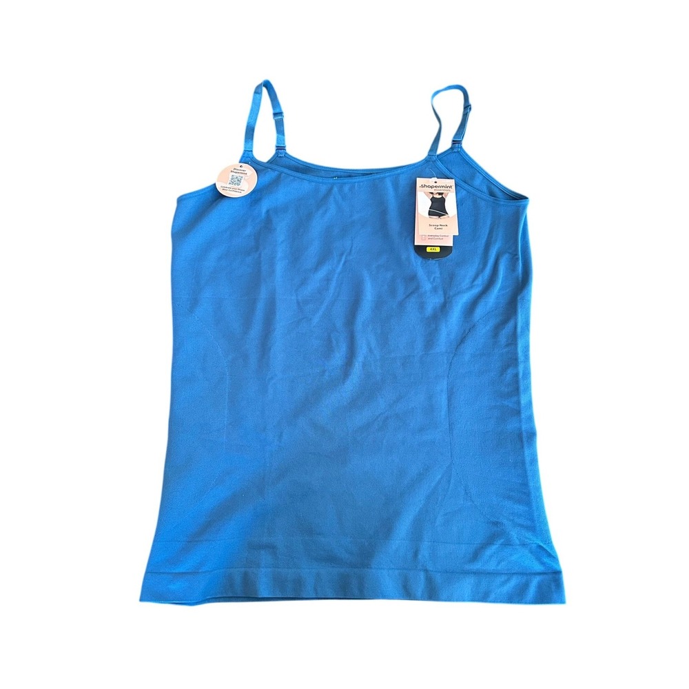 Shapermint‎ Essentials Blue Scoop Neck Cami Shapewear 4XL Plus Size 62001 NEW